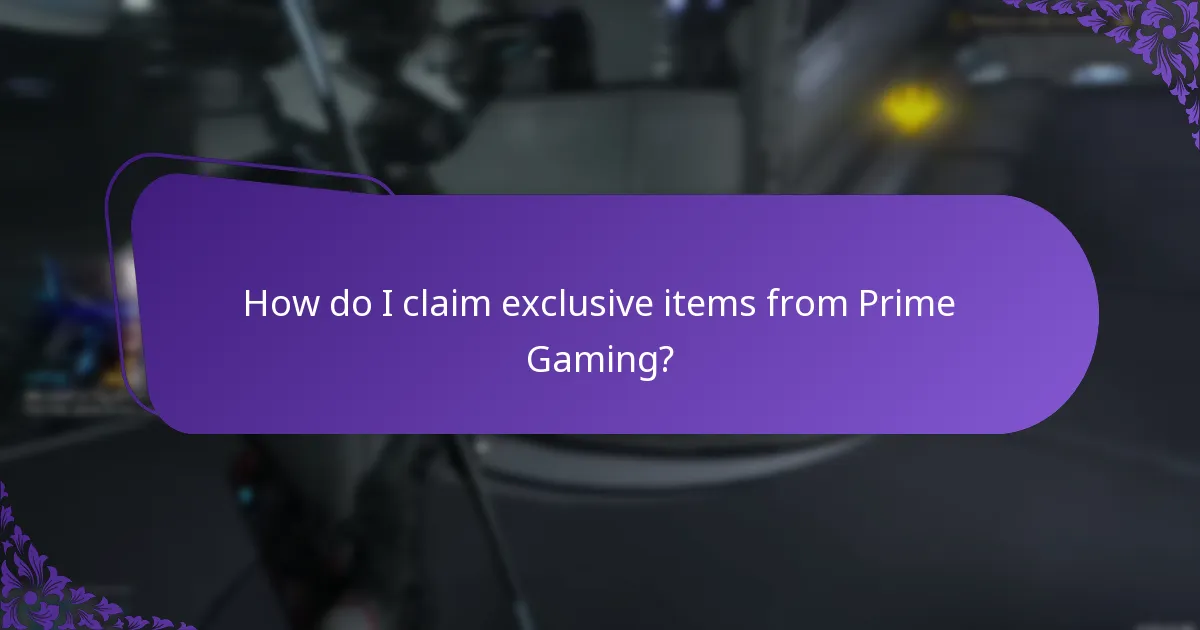 What exclusive items are available through Prime Gaming?
