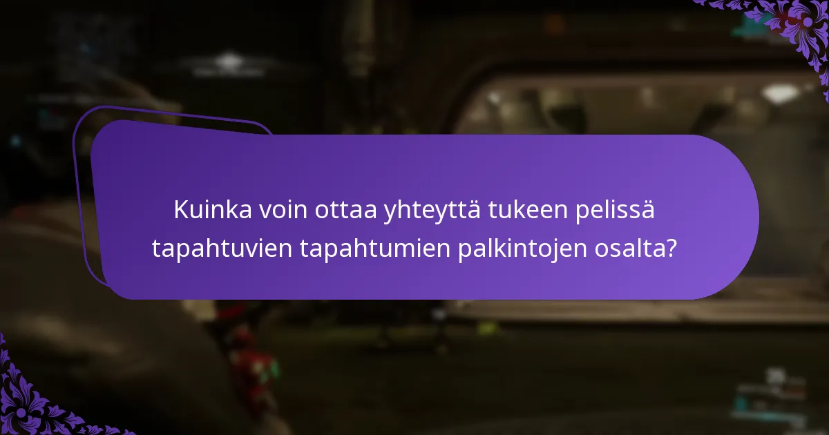 Kuinka voin vianetsintä pelissä tapahtuvien tapahtumien palkintojen hakemiseen?