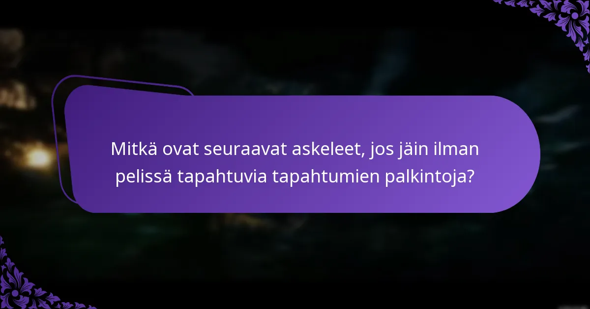 Kuinka voin ottaa yhteyttä tukeen pelissä tapahtuvien tapahtumien palkintojen osalta?